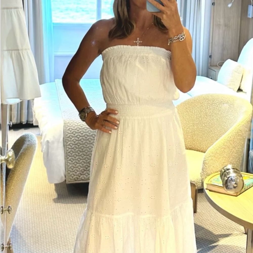 Lilly Pulitzer Strapless White Dress